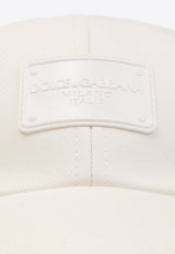 Dolce & Gabbana Logo Patch Baseball Cap Cream GH590A GH383-W0800