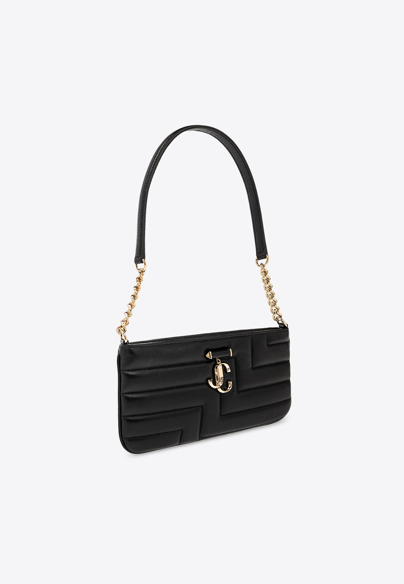 Jimmy Choo Avenue Slim Quilted-Leather Shoulder Bag Black AVENUE SLIM SHOULDER NBA-BLACK LIGHT GOLD