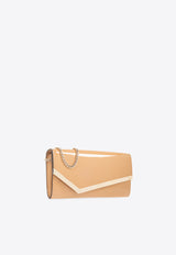 Jimmy Choo Emmie Patent-Leather Clutch Bag Beige EMMIE PAT-BISCUIT LIGHT GOLD