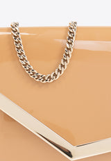 Jimmy Choo Emmie Patent-Leather Clutch Bag Beige EMMIE PAT-BISCUIT LIGHT GOLD