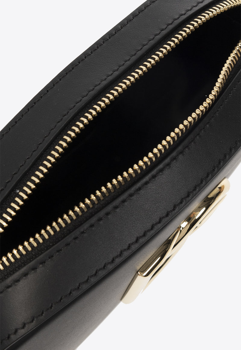 Dolce & Gabbana DG Logo Calf Leather Crossbody Bag Black BB7582 AW576-80999