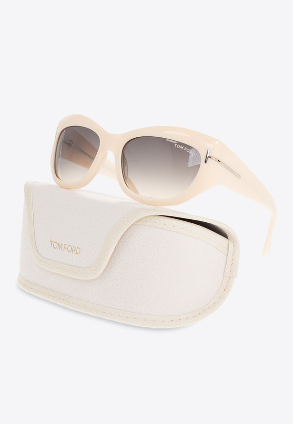 Tom Ford Brianna Cat-Eye Sunglasses Gray FT1065 0-5525B
