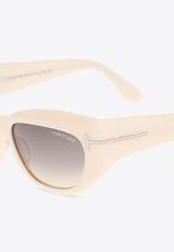 Tom Ford Brianna Cat-Eye Sunglasses Gray FT1065 0-5525B