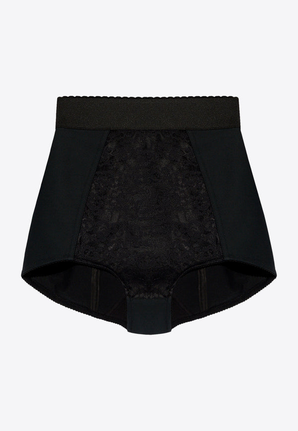 Dolce & Gabbana High-Waist Satin Shaper Briefs Black FTAG1T G9798-N0000