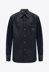 Dolce & Gabbana Logo Plaque Long-Sleeved Shirt Black G5JG4T FU5U8-N0000