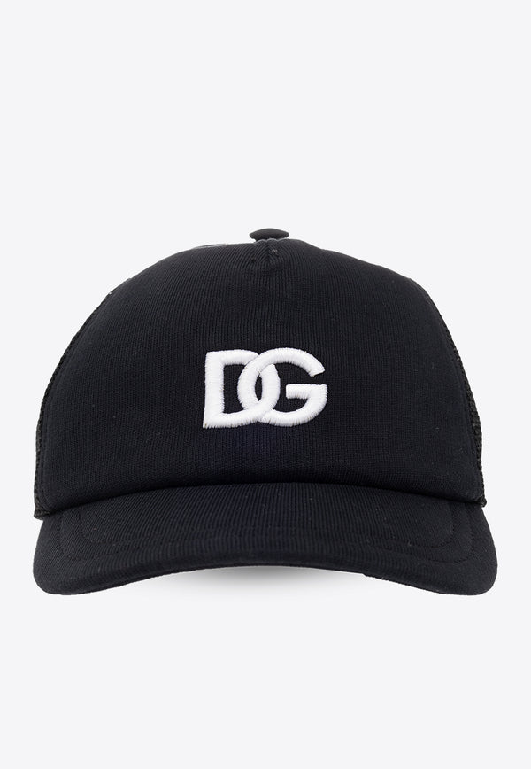 Dolce & Gabbana Kids Girls DG Logo Baseball Cap Black LB4H80 G7L1D-B0665