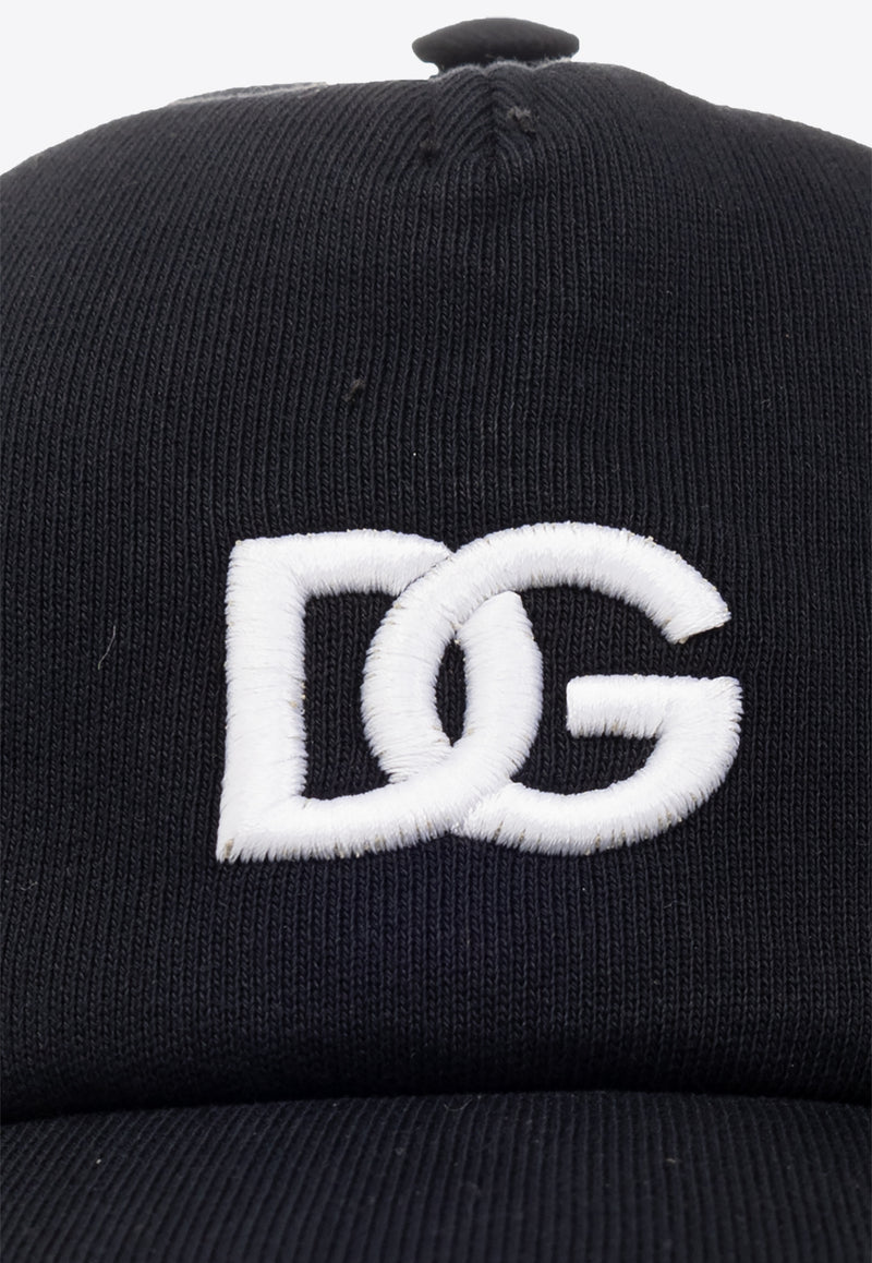 Dolce & Gabbana Kids Girls DG Logo Baseball Cap Black LB4H80 G7L1D-B0665