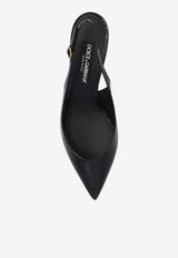Dolce & Gabbana Cardinale 60 Slingback Pumps in Patent Leather Black CG0606 A1471-80999
