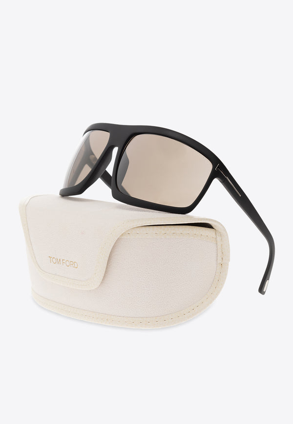 Tom Ford Clint Shield Sunglasses Brown FT1066 0-6802L