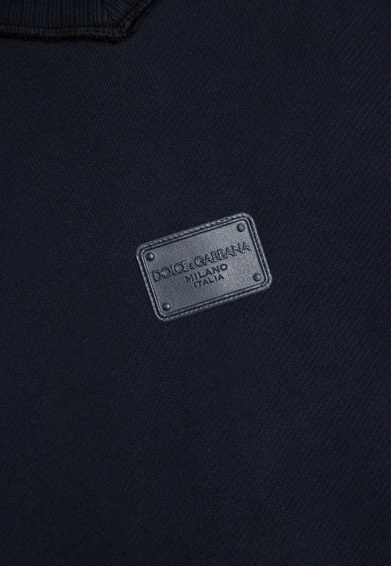 Dolce & Gabbana Logo Patch Crewneck Sweatshirt Navy G9ASTT G7K3Y-B0665