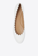 Chloé Lauren Patent Leather Ballet Flats White CHC23U160 BY-101