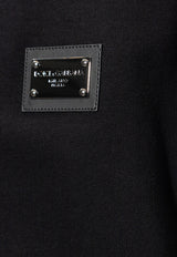 Dolce & Gabbana Logo Plaque Zip-Up Hoodie Black G9ABIT G7F2G-N0000
