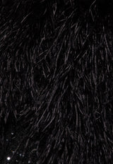 Dolce & Gabbana Feather Bolero Jacket Black F26X6F GDBMX-N0000