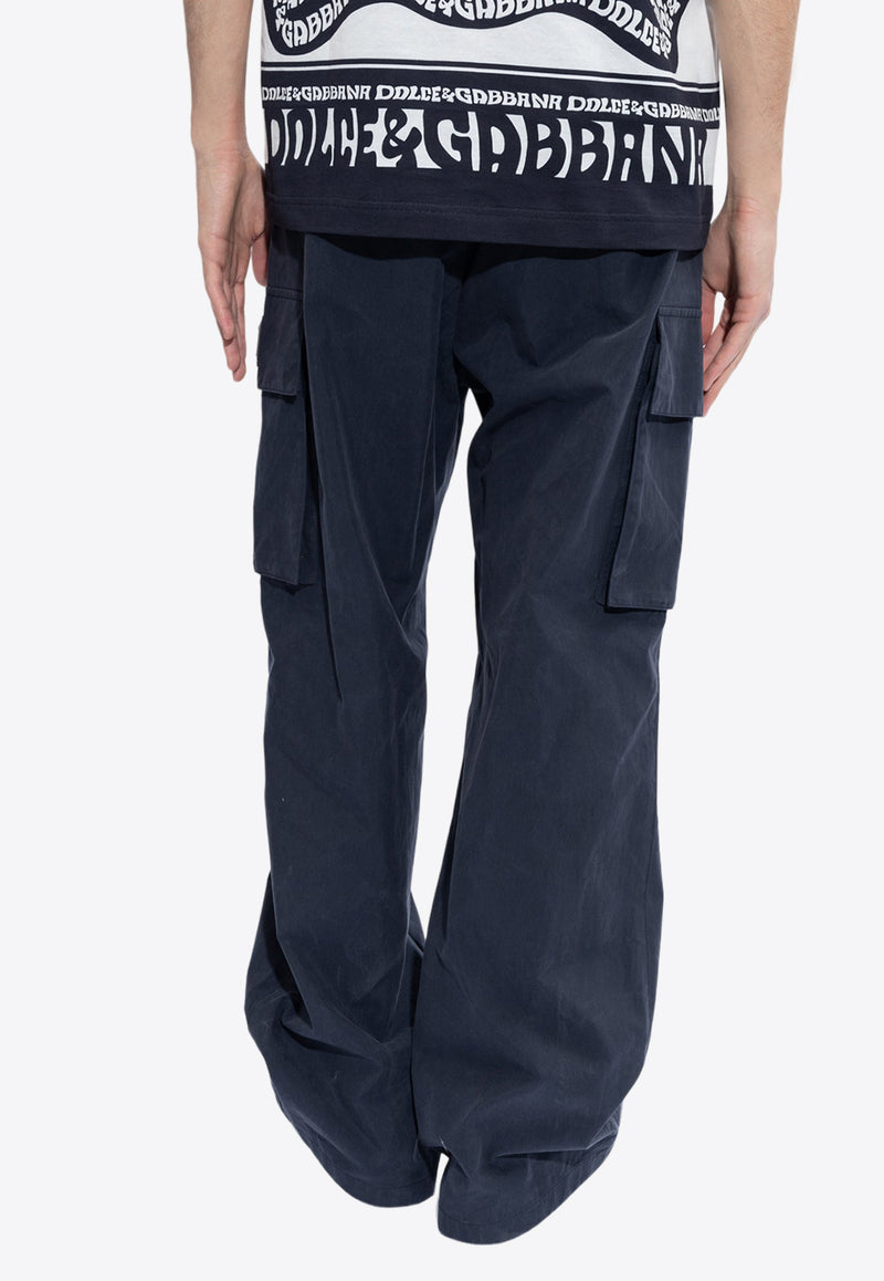 Dolce & Gabbana Logo Plaque Cargo Pants Navy GP02AT HUMTI-B4902