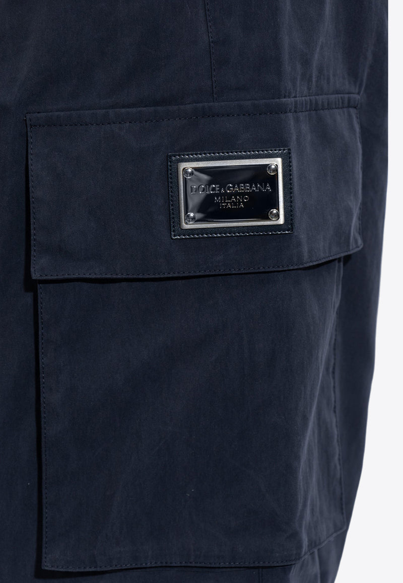 Dolce & Gabbana Logo Plaque Cargo Pants Navy GP02AT HUMTI-B4902