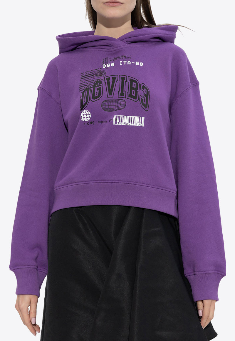 Dolce & Gabbana DGVIB3 Print Hooded Sweatshirt Purple F9R42T G7K6Y-F0392