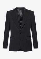 Dolce & Gabbana Single-Breasted Wool Blazer Black G2QU6T FU26E-N0000