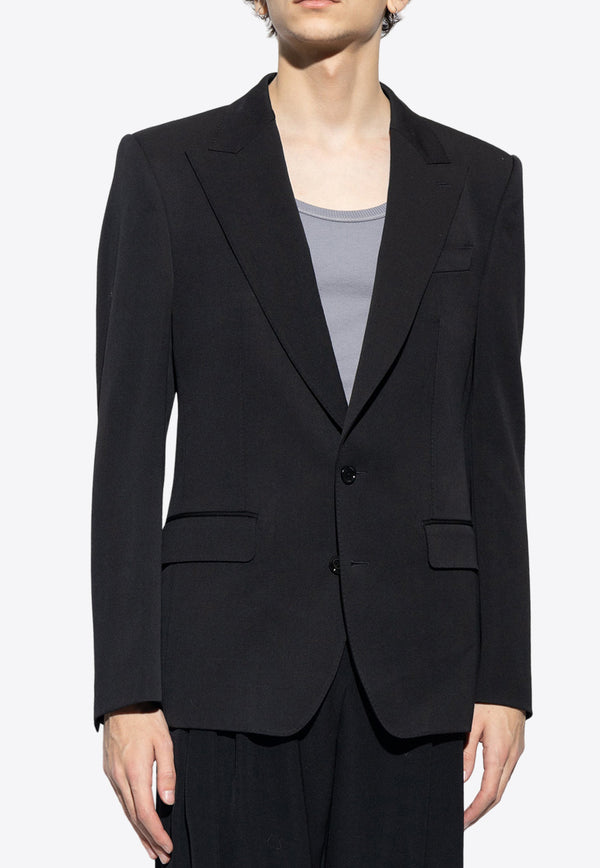 Dolce & Gabbana Single-Breasted Wool Blazer Black G2QU6T FU26E-N0000