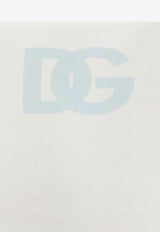 Dolce & Gabbana Kids Babies DG Logo Print Blanket Blue LNJA88 G7L5F-S9001