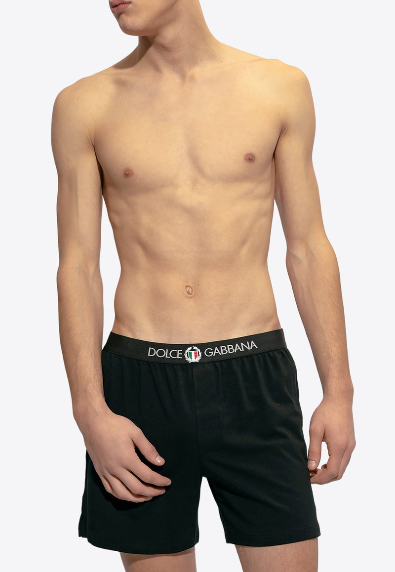 Dolce & Gabbana Embroidered Logo Boxers Black M4C15J ONN94-N0000