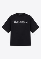 Dolce & Gabbana Logo Print Boxy T-shirt Black F8U10T G7H4P-N0000