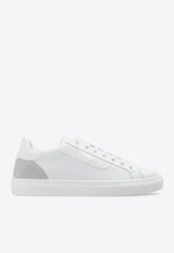 Moschino Logo Print Leather Sneakers White MB15122G1I GAA-10A