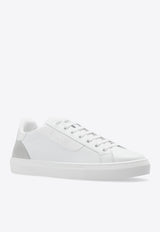 Moschino Logo Print Leather Sneakers White MB15122G1I GAA-10A