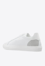 Moschino Logo Print Leather Sneakers White MB15122G1I GAA-10A