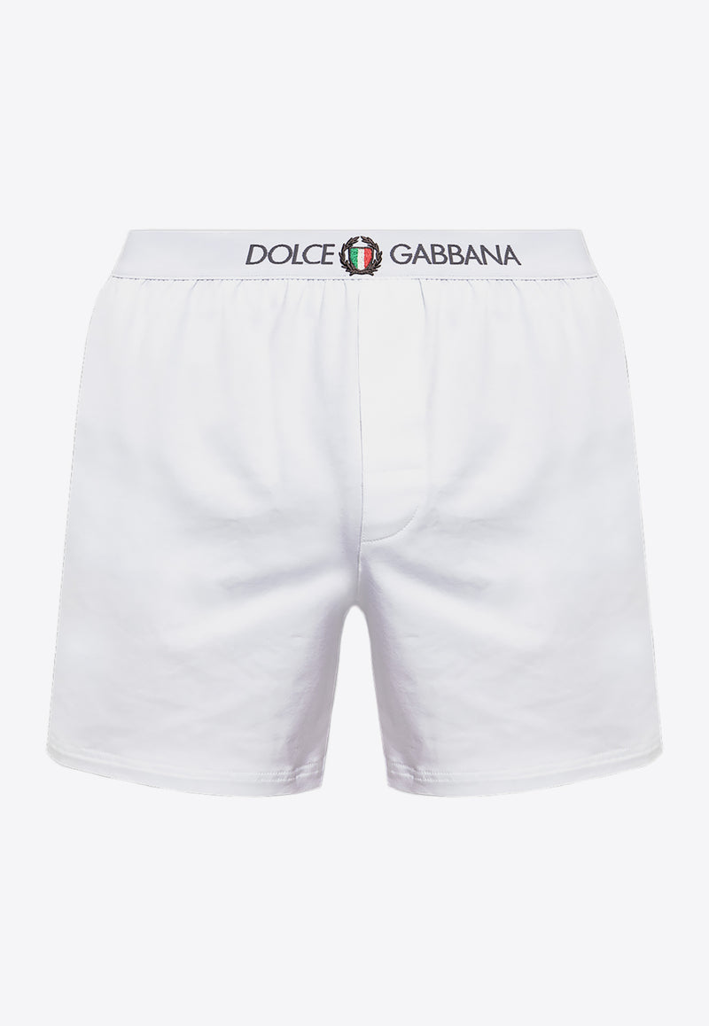 Dolce & Gabbana Logo Embroidered Waistband Boxers White M4C15J ONN94-W0800