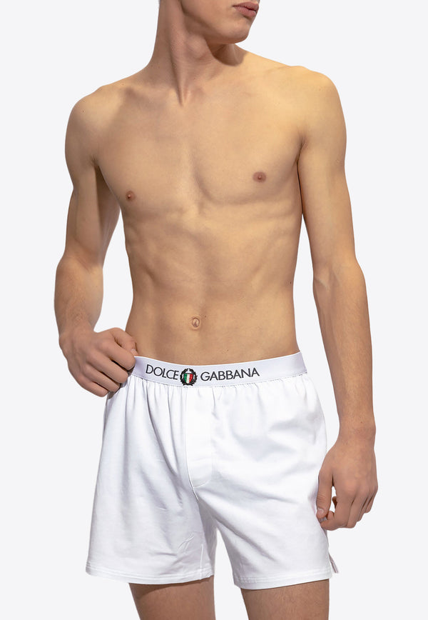 Dolce & Gabbana Logo Embroidered Waistband Boxers White M4C15J ONN94-W0800