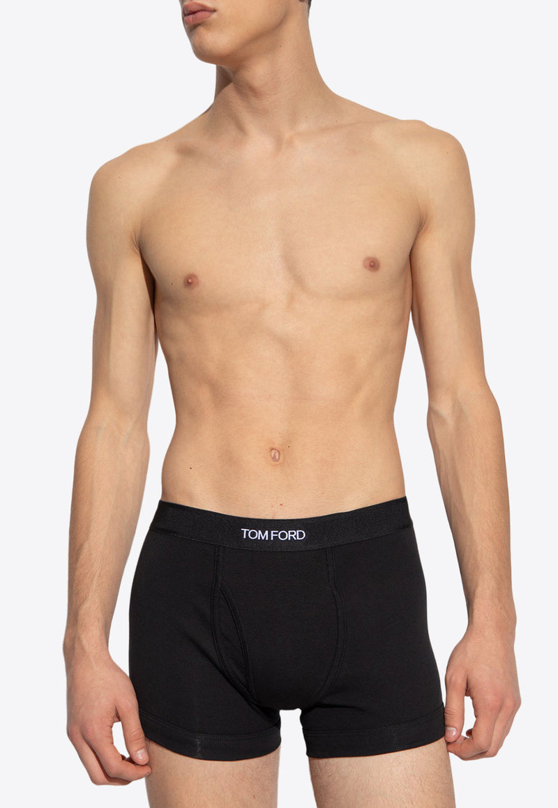 Tom Ford Logo Jacquard Stretch Boxer Briefs - Set of 2 Black T4XC31040 0-002