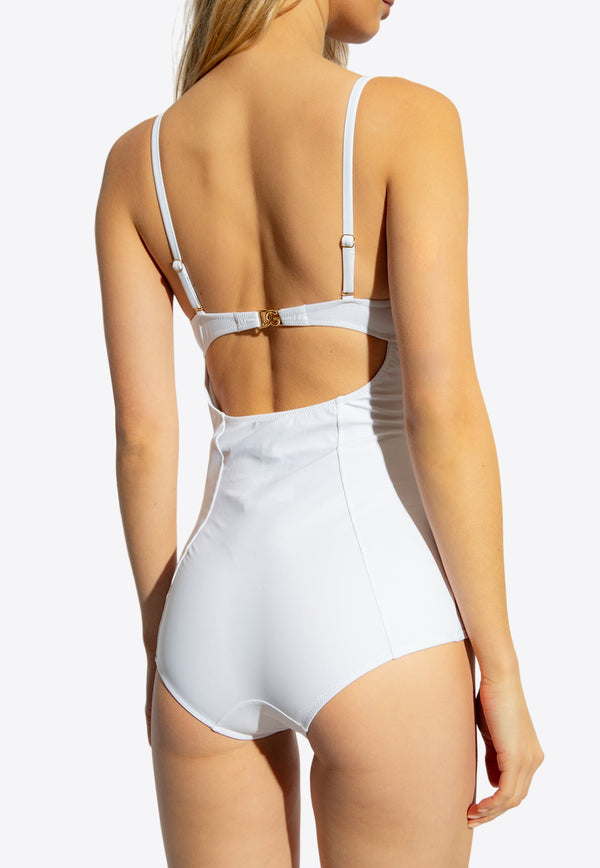 Dolce & Gabbana DG Logo One-Piece Swimsuit White O9A13J ONO12-W0800