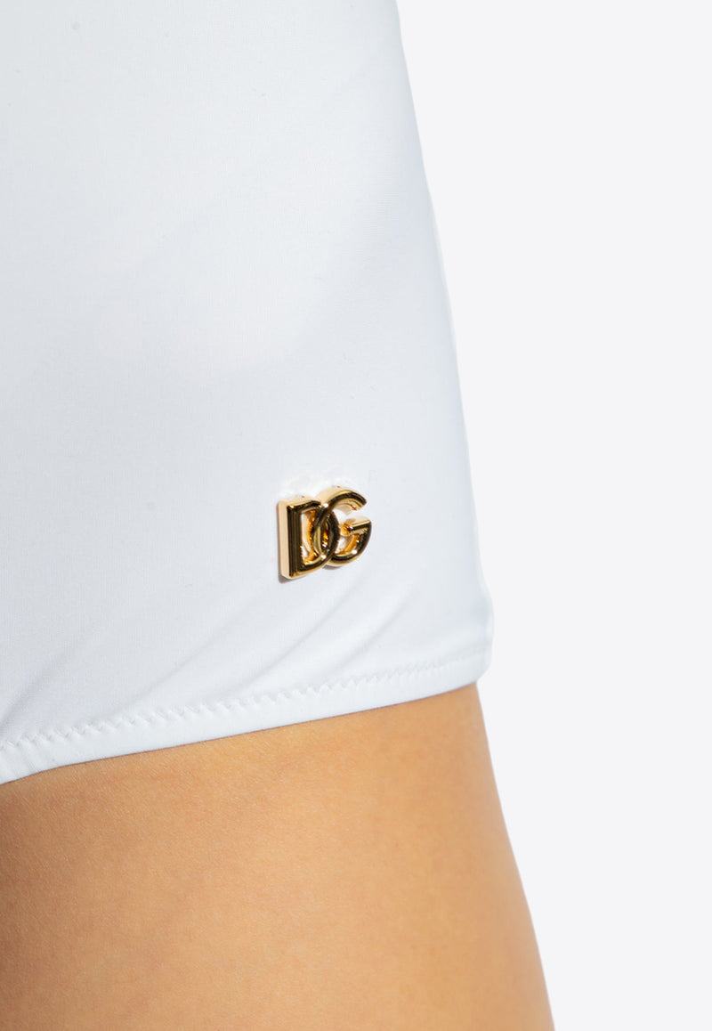 Dolce & Gabbana DG Logo One-Piece Swimsuit White O9A13J ONO12-W0800