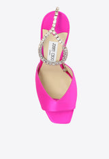 Jimmy Choo Saeda 125 Satin Platform Sandals Pink SAEDA SANDAL PF 125 BGH-FUCHSIA CRYSTAL HONEY