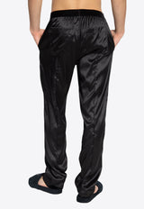Tom Ford Logo-Waistband Stretch Silk Pajama Pants Black T4H201010 0-002