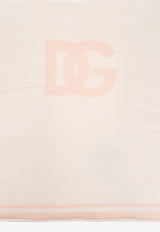 Dolce & Gabbana Kids Babies DG Logo Print Blanket Pink LNJA88 G7L5F-S9000