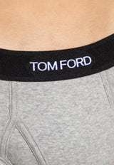 Tom Ford Logo Jacquard Stretch Briefs - Set of 2 Gray T4XC11040 0-020