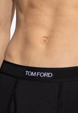 Tom Ford Logo Jacquard Boxer Briefs - Set of 2 Black T4XC31410 0-002