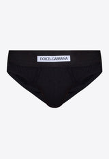 Dolce & Gabbana Logo Waistband Mid-Rise Briefs Black M3F37J OUAIG-N0000