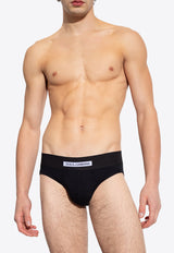 Dolce & Gabbana Logo Waistband Mid-Rise Briefs Black M3F37J OUAIG-N0000