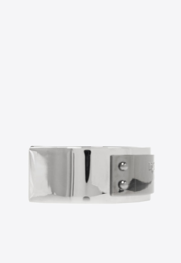 Dolce & Gabbana Logo-Engraved Cuff Bracelet Silver WBP1T2 W1111-87655