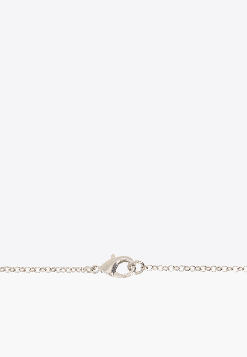 Dolce & Gabbana Logo Tag Chain Necklace Silver WNQ1M5 W1111-87655