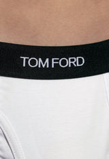 Tom Ford Logo Jacquard Stretch Boxer Briefs White T4LC31040 0-100
