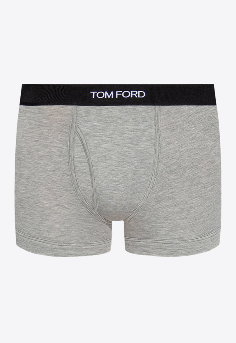 Tom Ford Logo Jacquard Boxer Briefs Gray T4LC31410 0-020