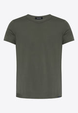 Tom Ford Basic Crewneck T-shirt Khaki T4M081040 0-302