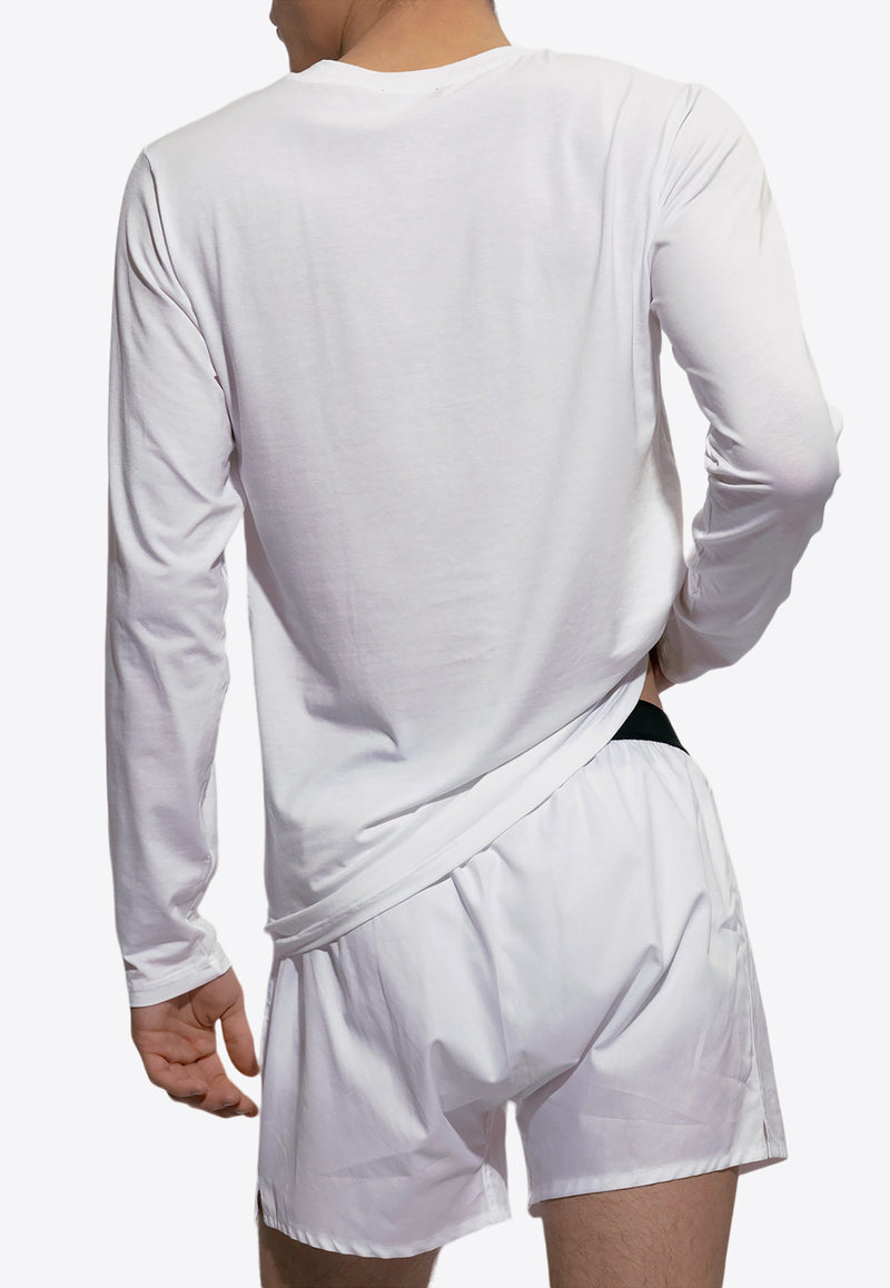 Tom Ford Long-Sleeved Crewneck T-shirt White T4M141410 0-100