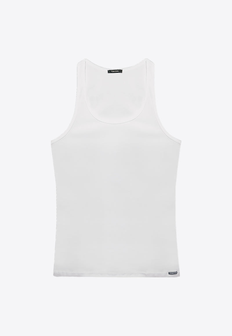 Tom Ford Ribbed Knit Tank Top White T4D101210 0-100