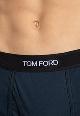 Tom Ford Logo Jacquard Stretch Boxer Briefs Blue T4LC31040 0-412