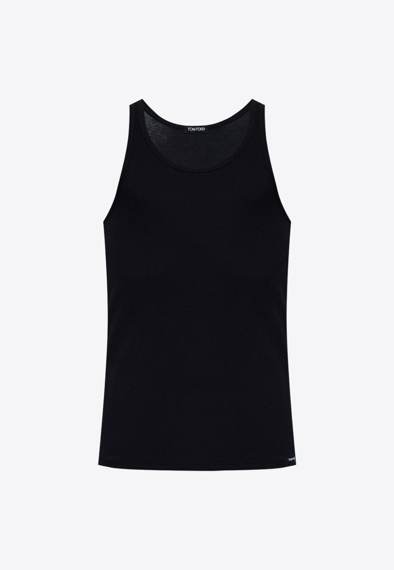 Tom Ford Ribbed Knit Tank Top Black T4D101210 0-002