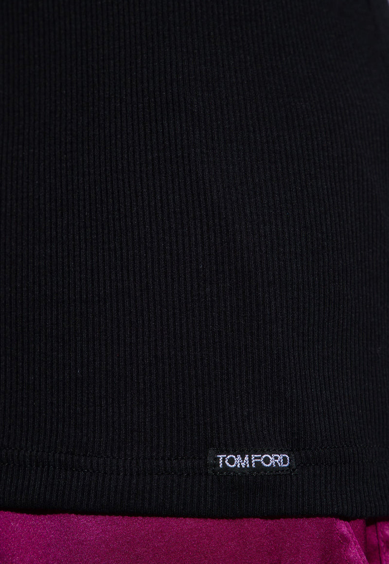 Tom Ford Ribbed Knit Tank Top Black T4D101210 0-002